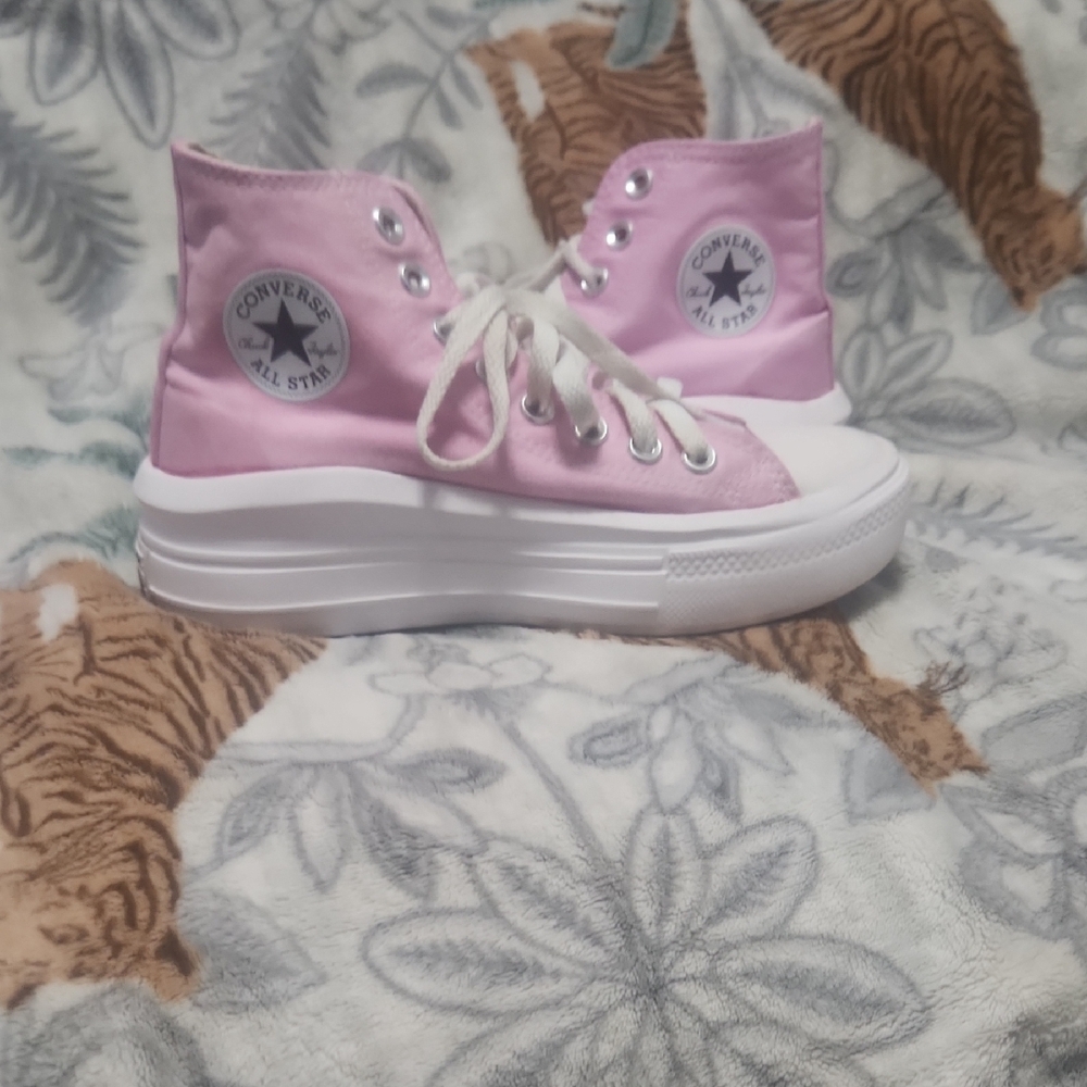 Converse Pink Platform High-Tops